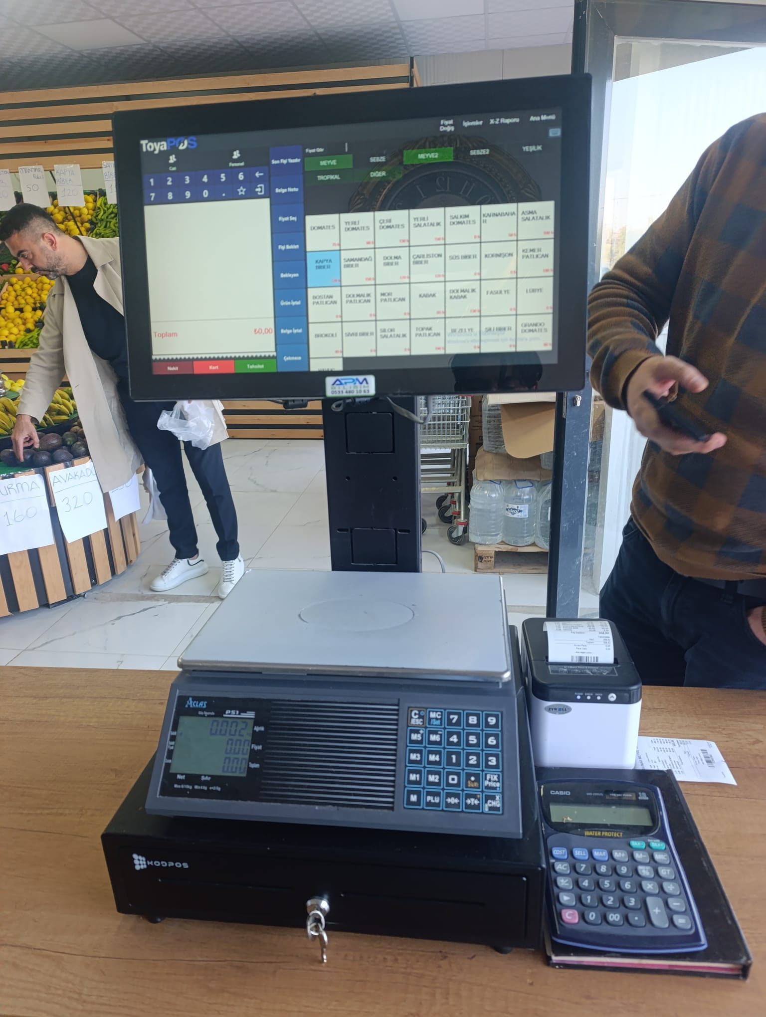 POS ekranı ve çevre birimleri teknik servis kontrolü